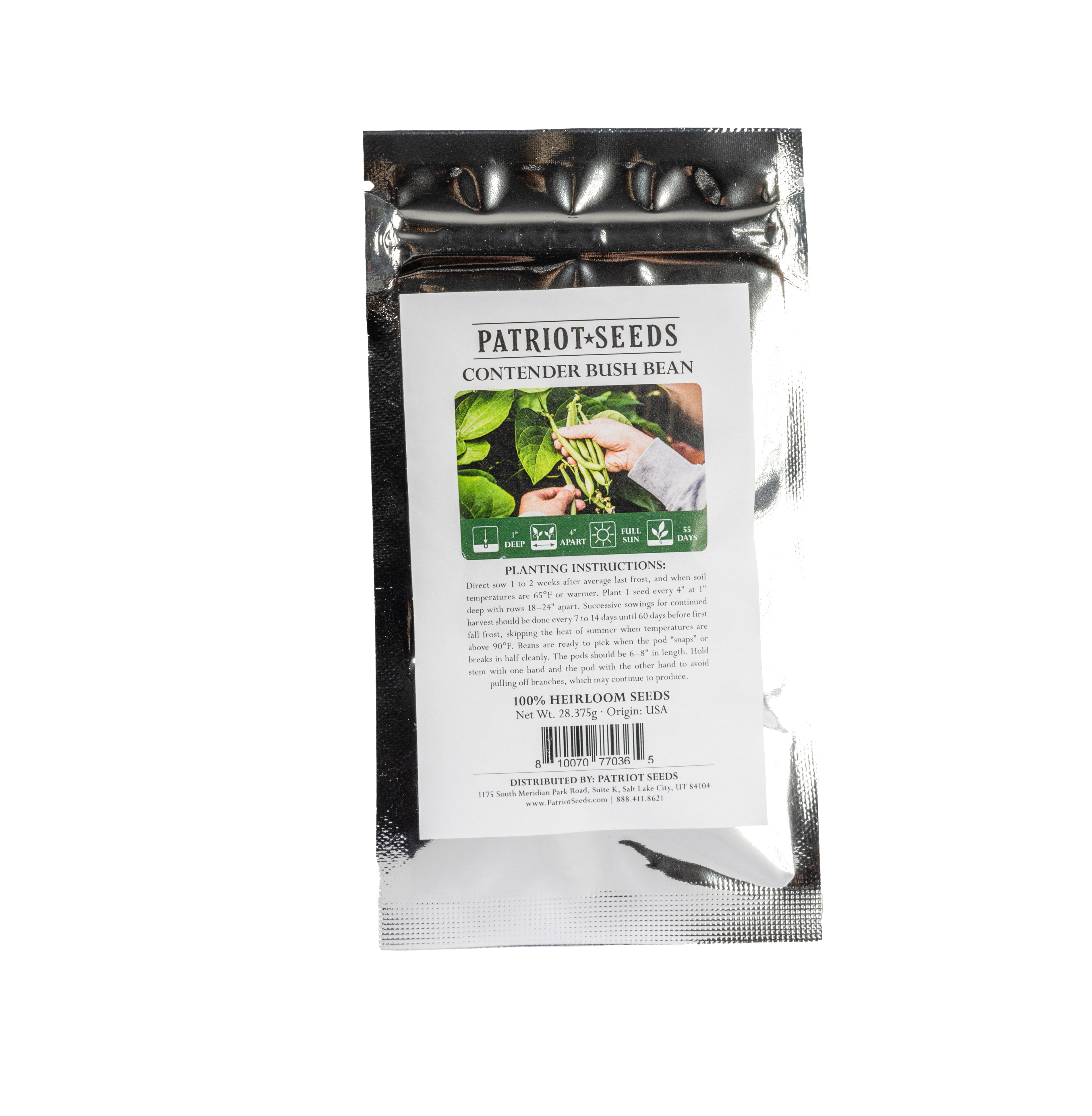 Heirloom Contender Bush Beans (5g) by Patriot Seeds