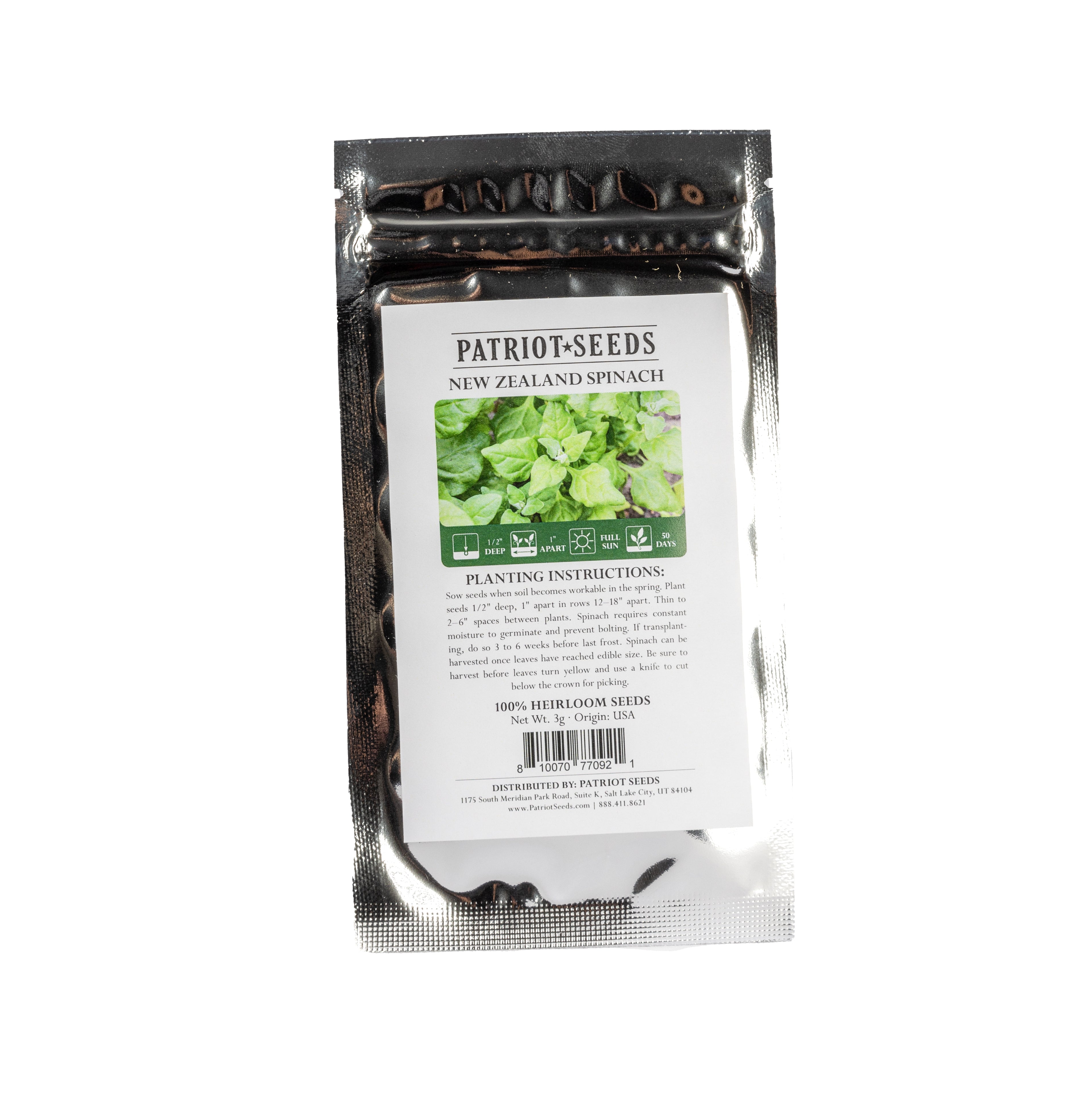 Heirloom New Zealand Spinach Seeds (3g) by Patriot Seeds