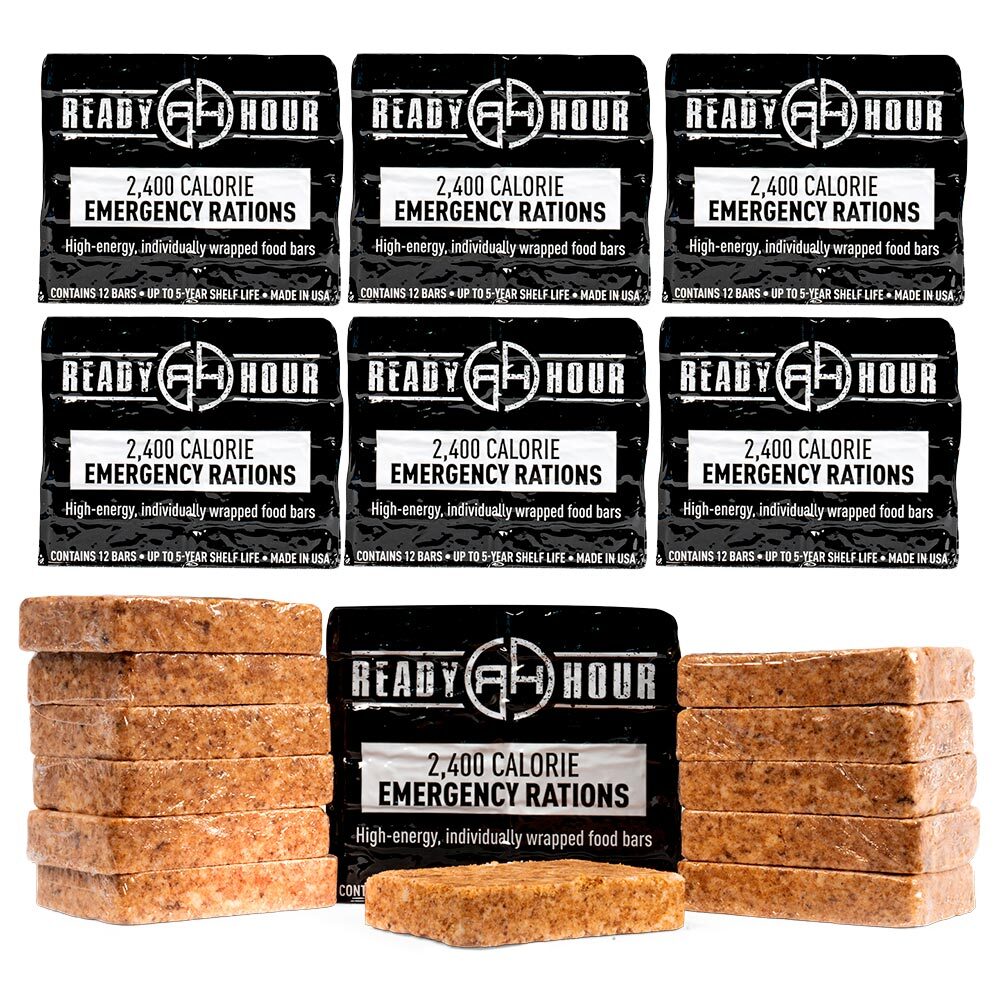 Emergency Ration Bars by Ready Hour 7-Pack (16,800 Calories Total)