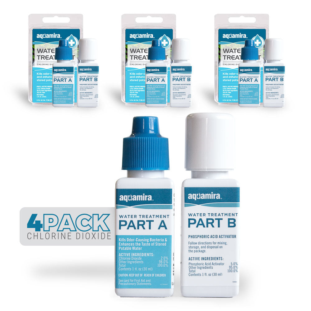 4-Pack of Water Treatment Drops, 1oz by Aquamira