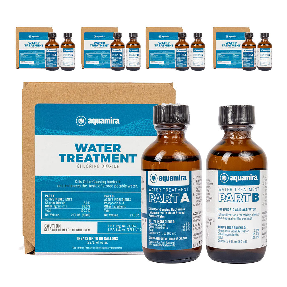 Chlorine Dioxide Water Treatment 5-Pack (treats 300 gallons) by Aquamira