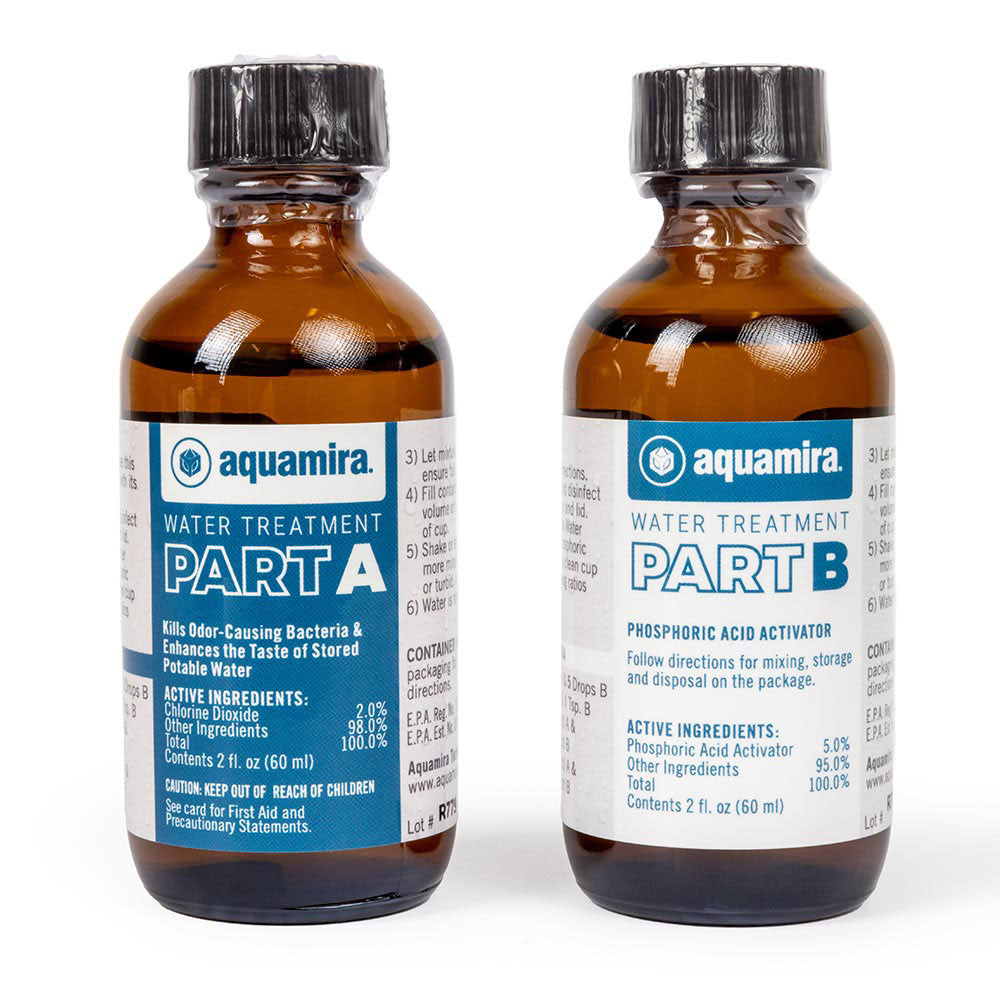 4-Pack of Water Treatment Drops, 2oz (with droppers) by Aquamira