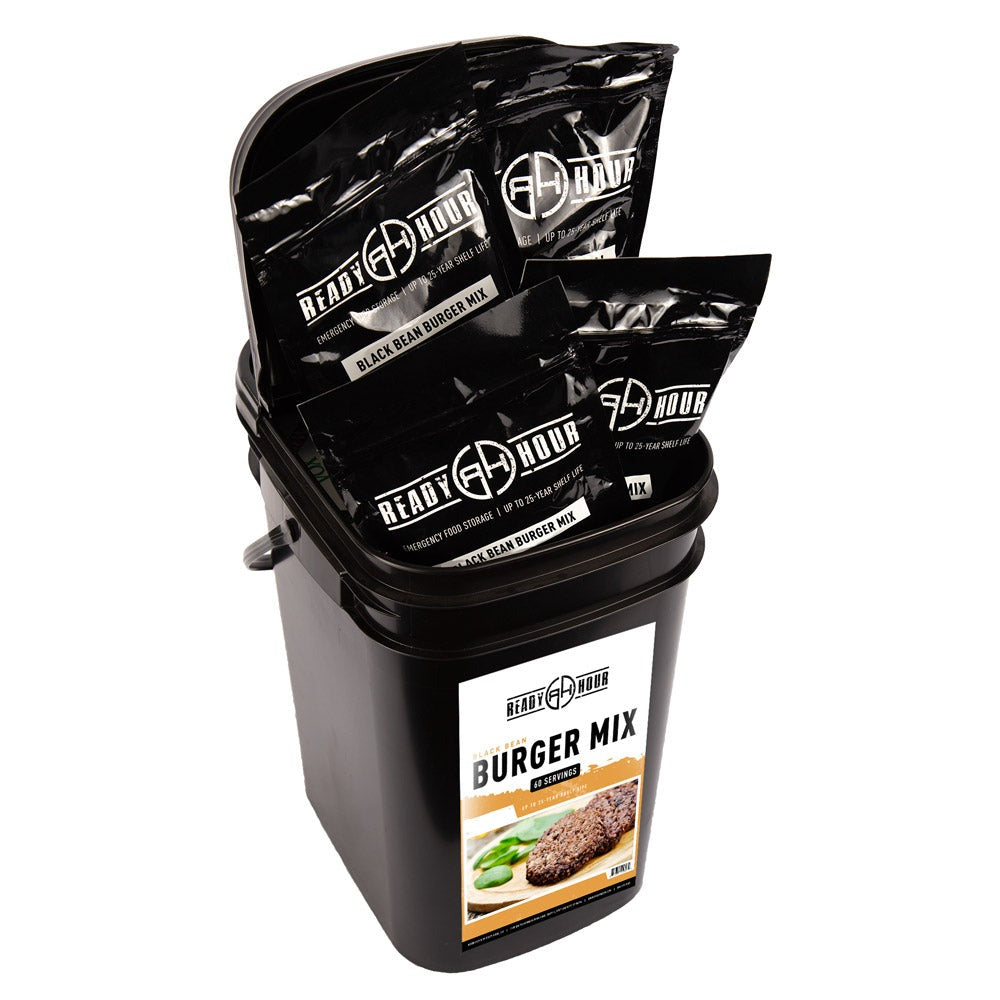 Black Bean Burger Mix Bucket - 60 servings (Thank You Offer)