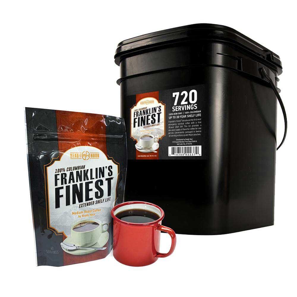 Franklin's Finest Survival Coffee (720 servings, 1 bucket) -  Welcome Special