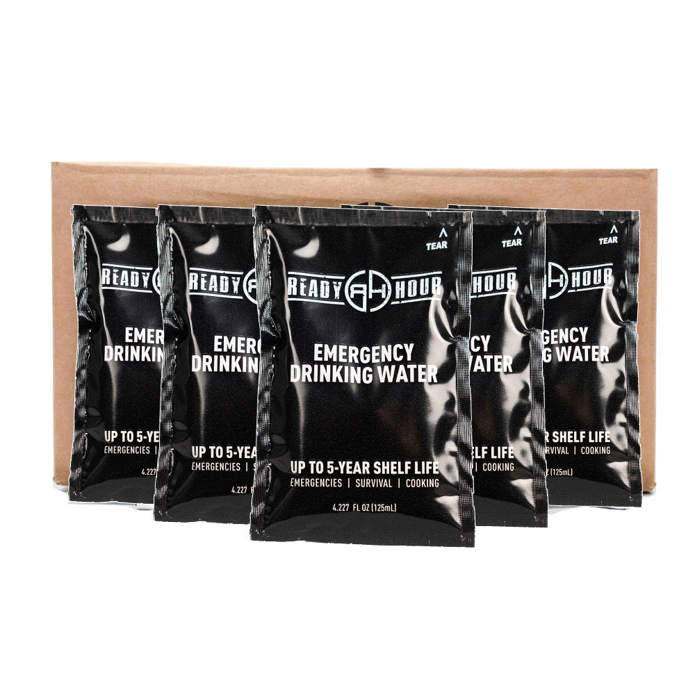 Bug-Out Bundle: MRE (12 meals) & Water (64 pouches) Cases