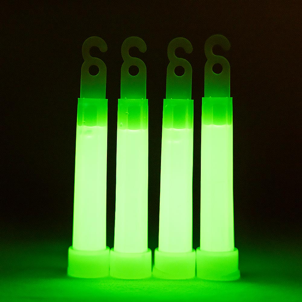 4" Green Light Glow Sticks (24 sticks, 6 packs)