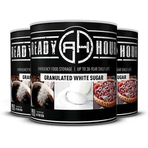 Granulated White Sugar #10 Can 3-Pack (1,785 servings)