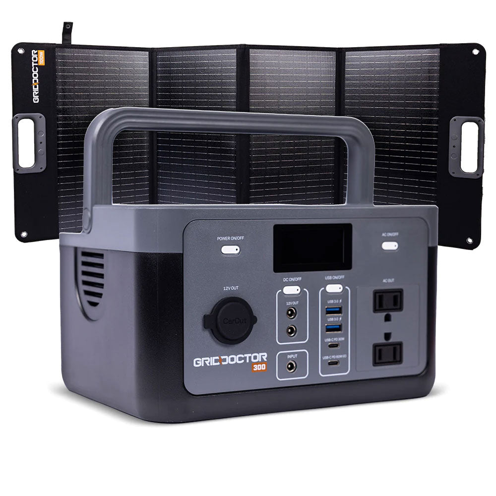 Grid Doctor 300 Solar Generator System w/ FREE 100W Solar Panel (Thank You Offer)