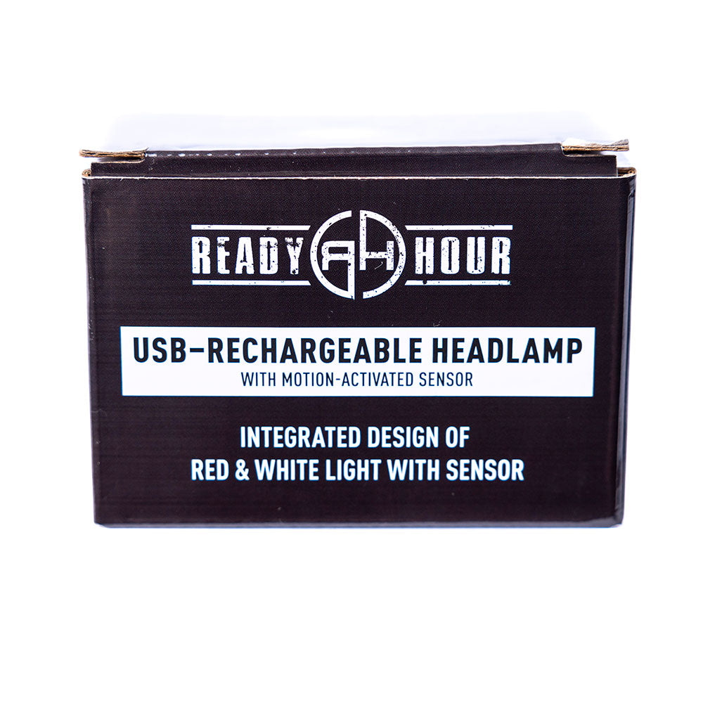 Rechargeable Headlamp with Motion-Sensor Activated Sensor by Ready Hour