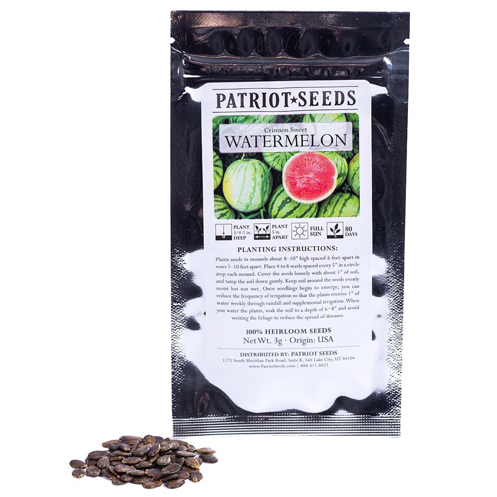 Heirloom Crimson Sweet Watermelon Seeds (3g) by Patriot Seeds