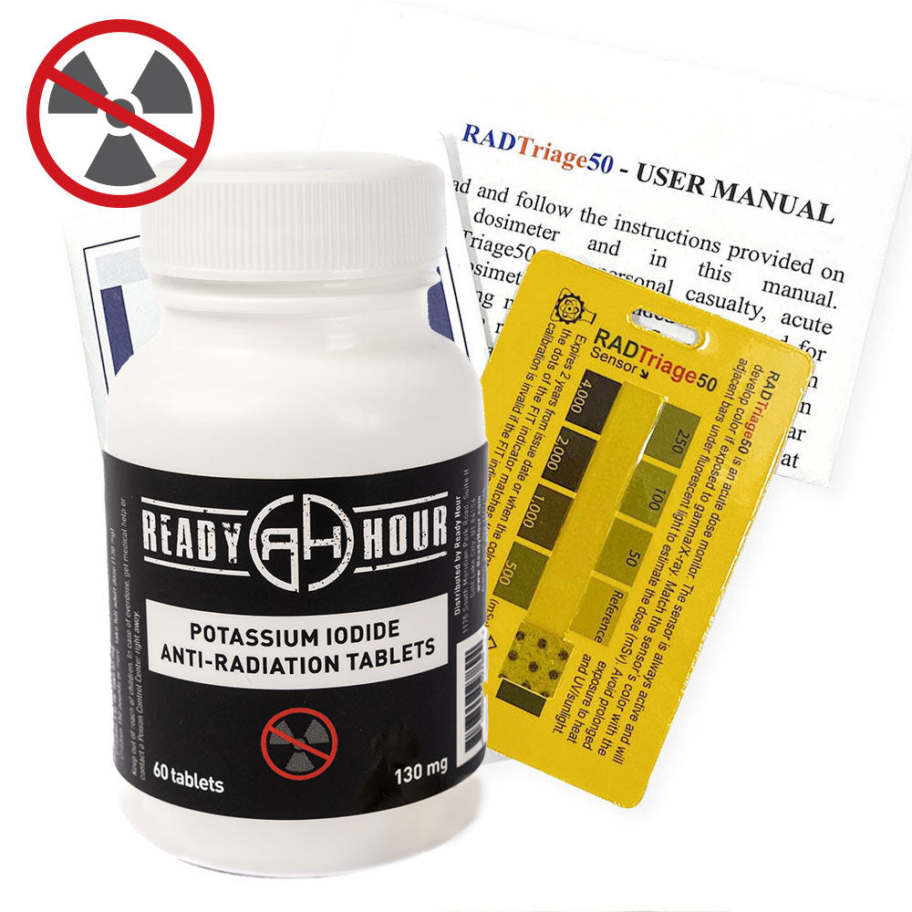 Potassium Iodide Anti-Radiation Tablets & RADTriage50 Personal Radiation Dosimeter