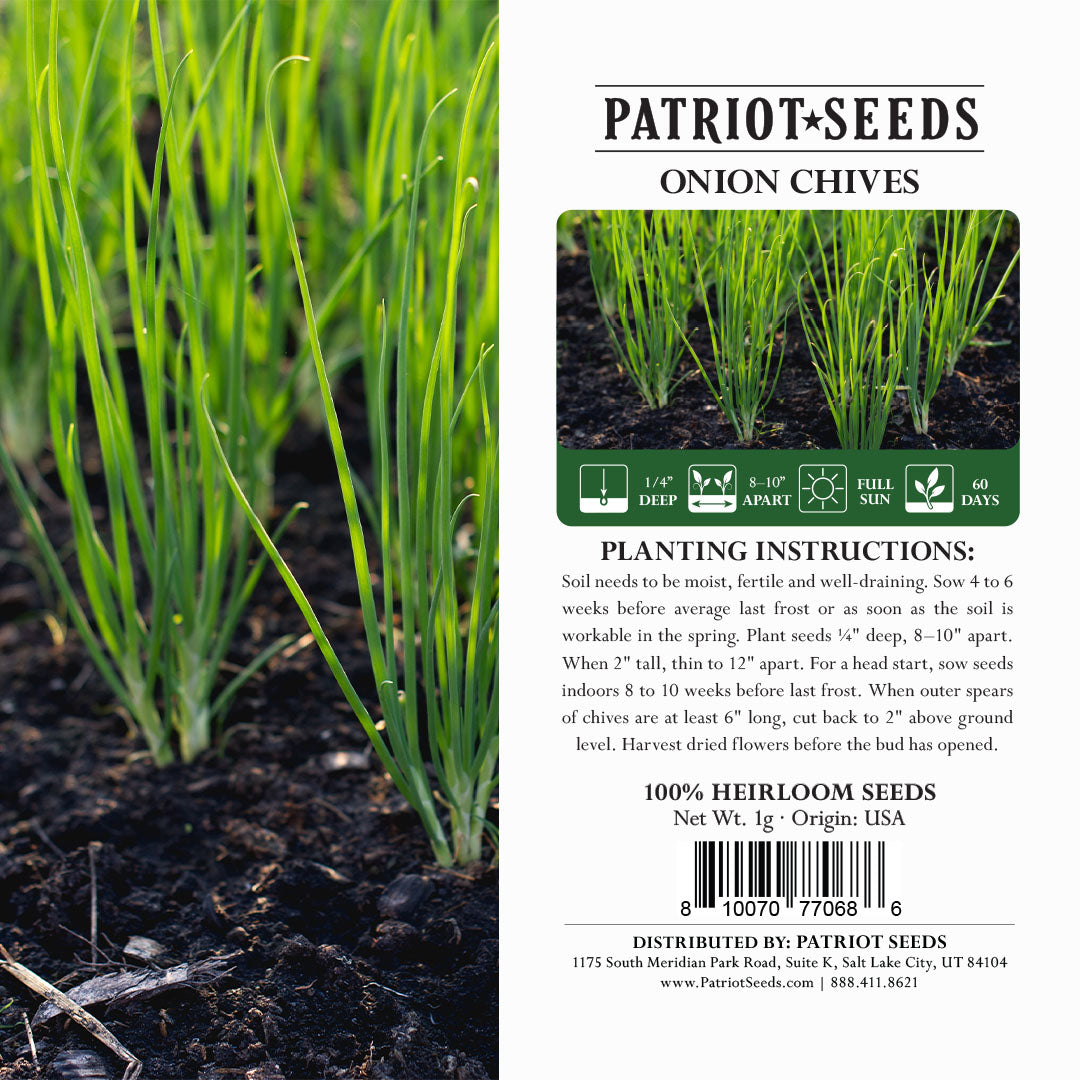 Heirloom Onion Chives Seeds (1g) by Patriot Seeds