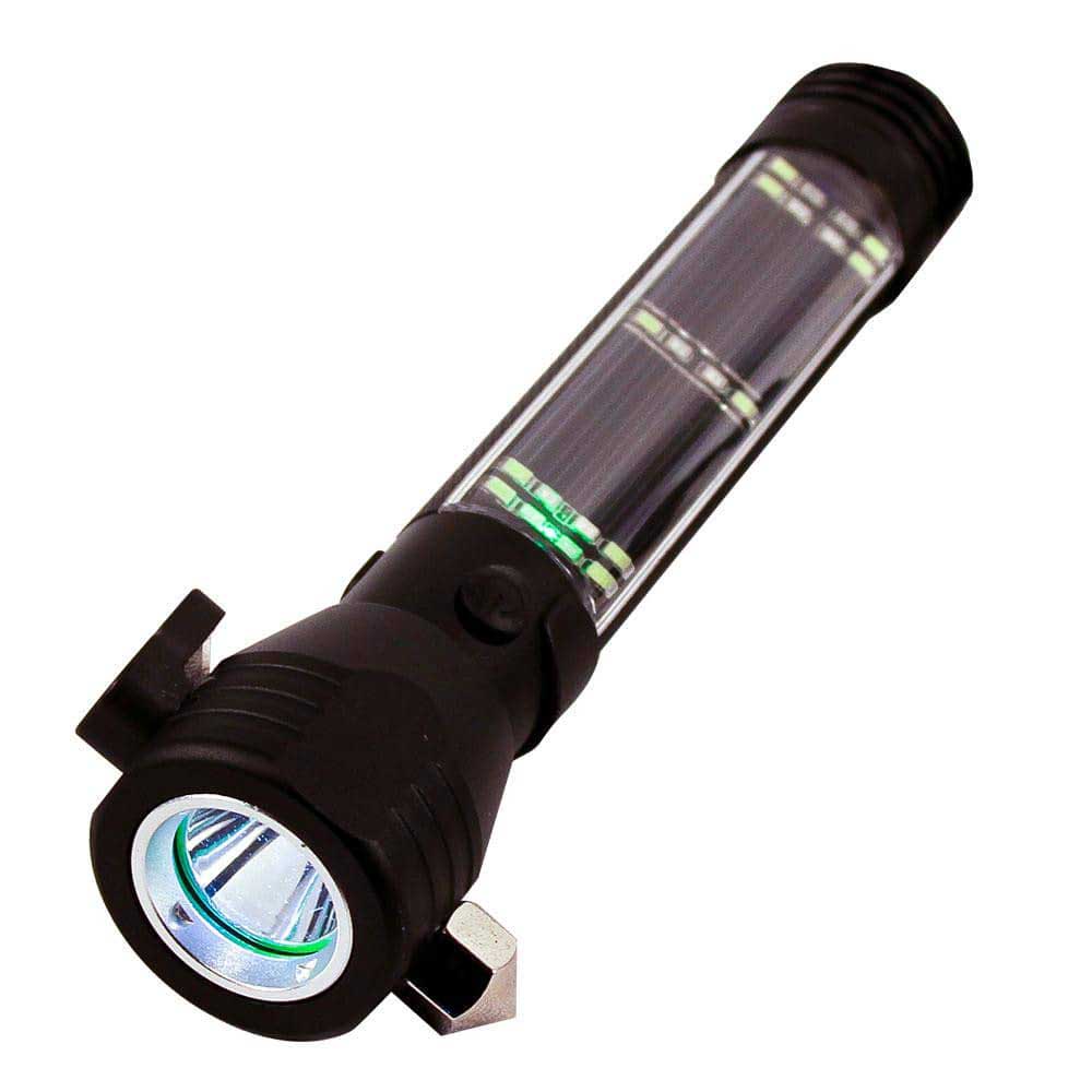 9-in-1 Multi-Function LED Solar Rechargeable Flashlight by Ready Hour