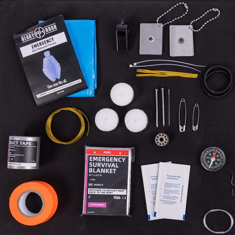 47-Piece Survival Kit of Emergency Items by Ready Hour