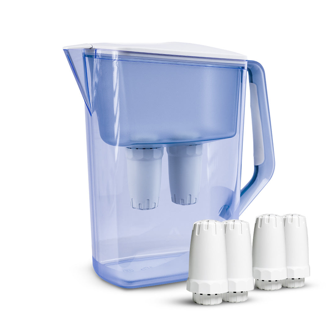 Alexapure Pitcher Water Filter PLUS 2 BONUS Replacement Filter Packs