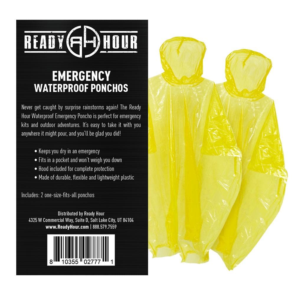 Adult Emergency Poncho (2-pack) by Ready Hour